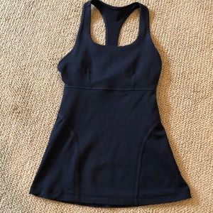 Black Lululemon tank top with built in bra!